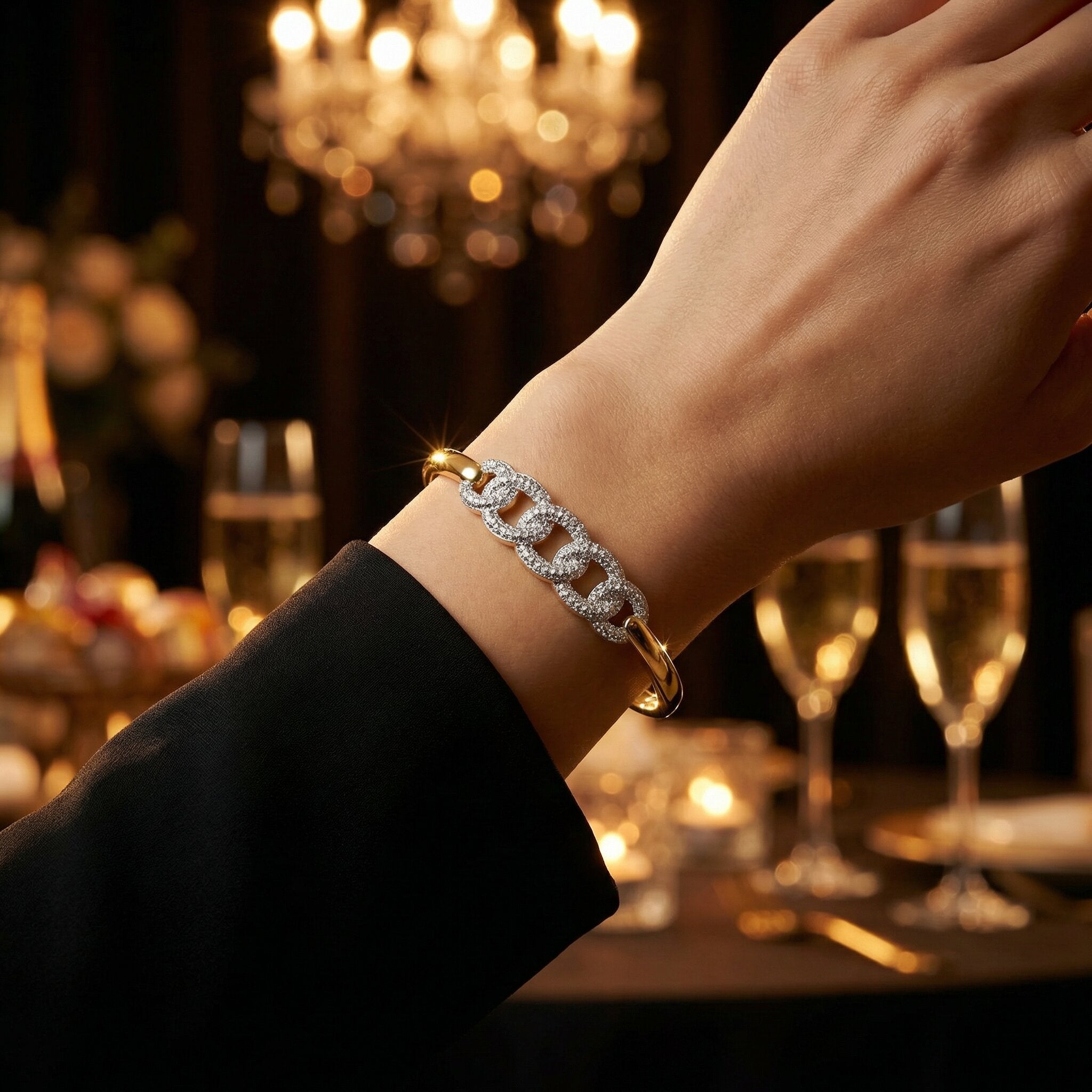 Kira Gold Bangle Detail