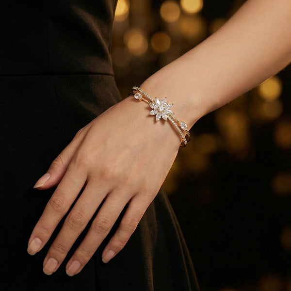 Tina Gold Bangle - alternate view