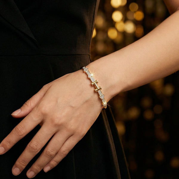 Yara Gold Bangle - alternate view