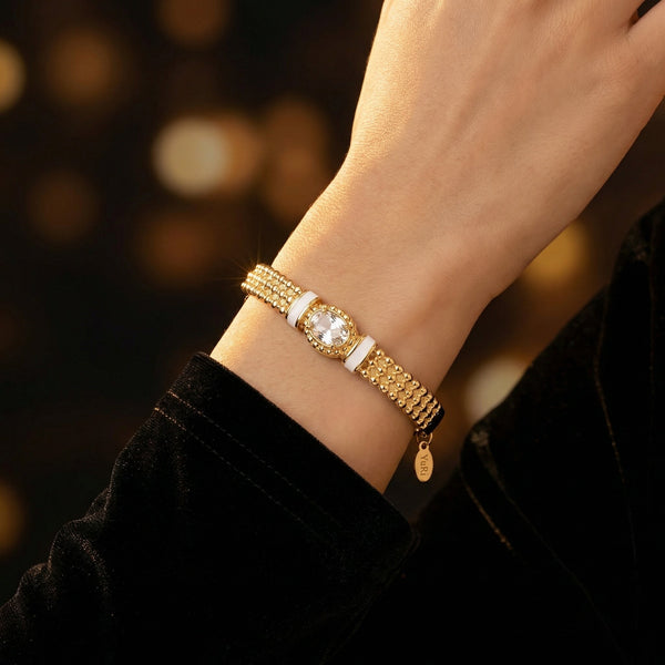 Cora Steel Bangle - alternate view
