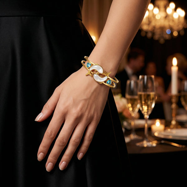 Elsa Steel Bangle - alternate view