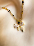 Pavé Bow Necklace