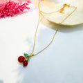 Ruby Cherry Necklace
