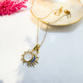 Lunar Sun Medallion Necklace