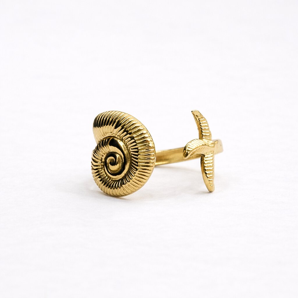 Spiral Charm Ring