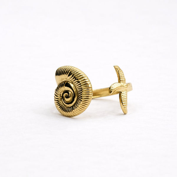 Spiral Charm Ring