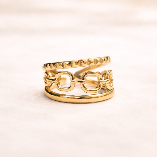 Chain Stack Ring - alternate view