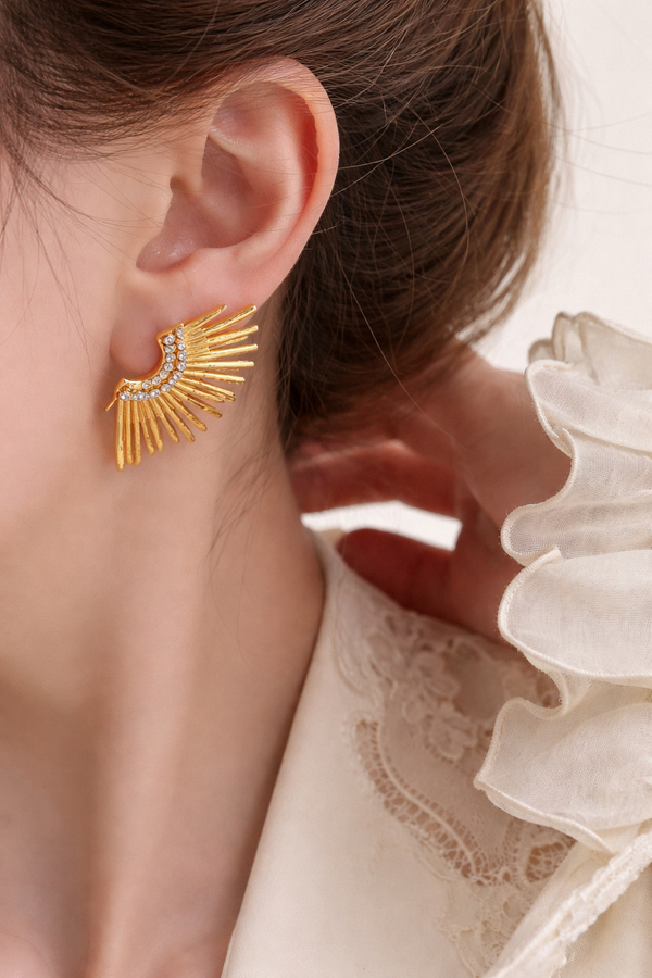 Crystal Sunray Earrings