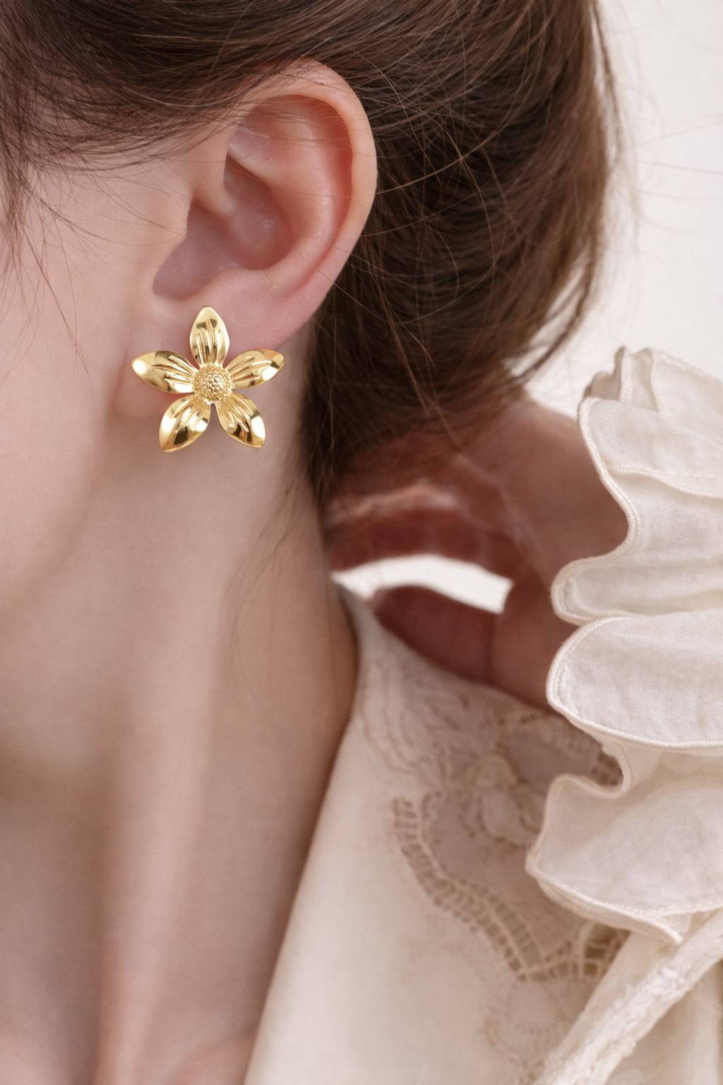 Golden Bloom Stud Earrings