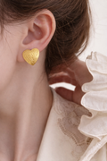 Soft Heart Stud Earrings