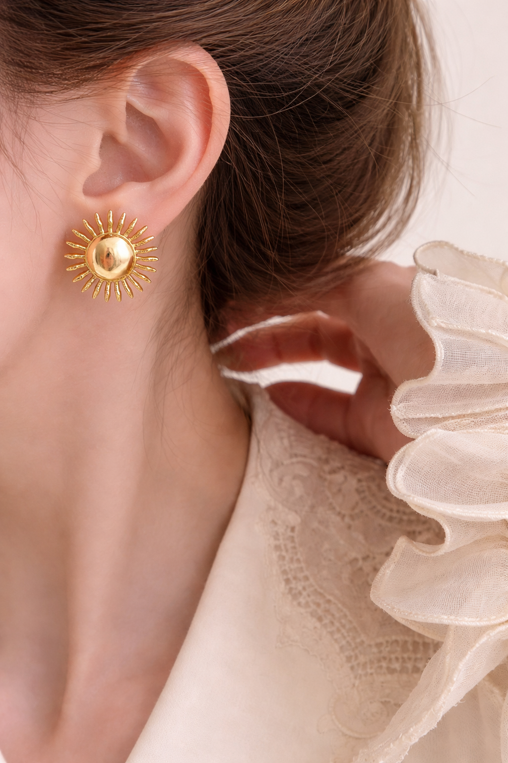 Solar Crown Stud Earrings