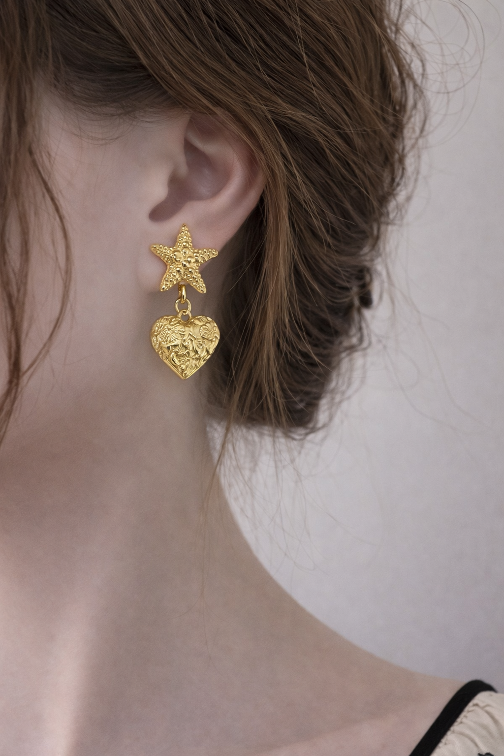 Celestial Heart Drop Earrings