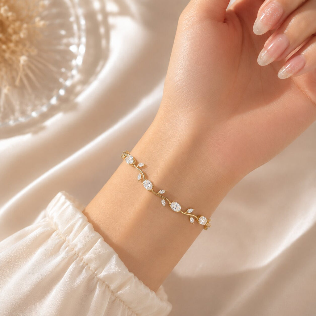Tulip Vine Bracelet - Crystal 2