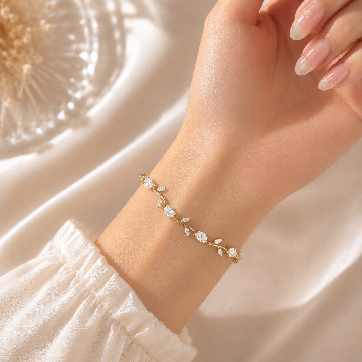 Tulip Vine Bracelet - Crystal 2