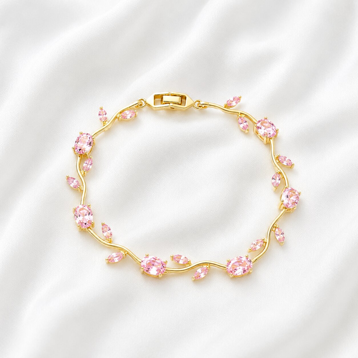 Tulip Vine Bracelet - Pink