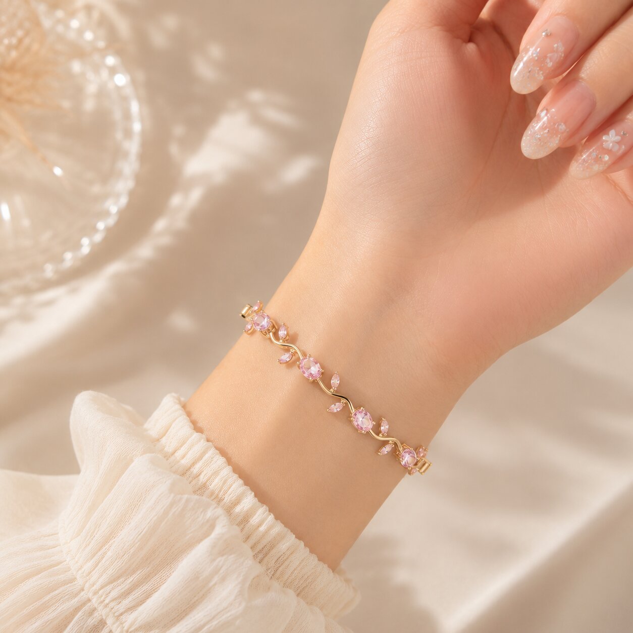 Tulip Vine Bracelet - Pink 2