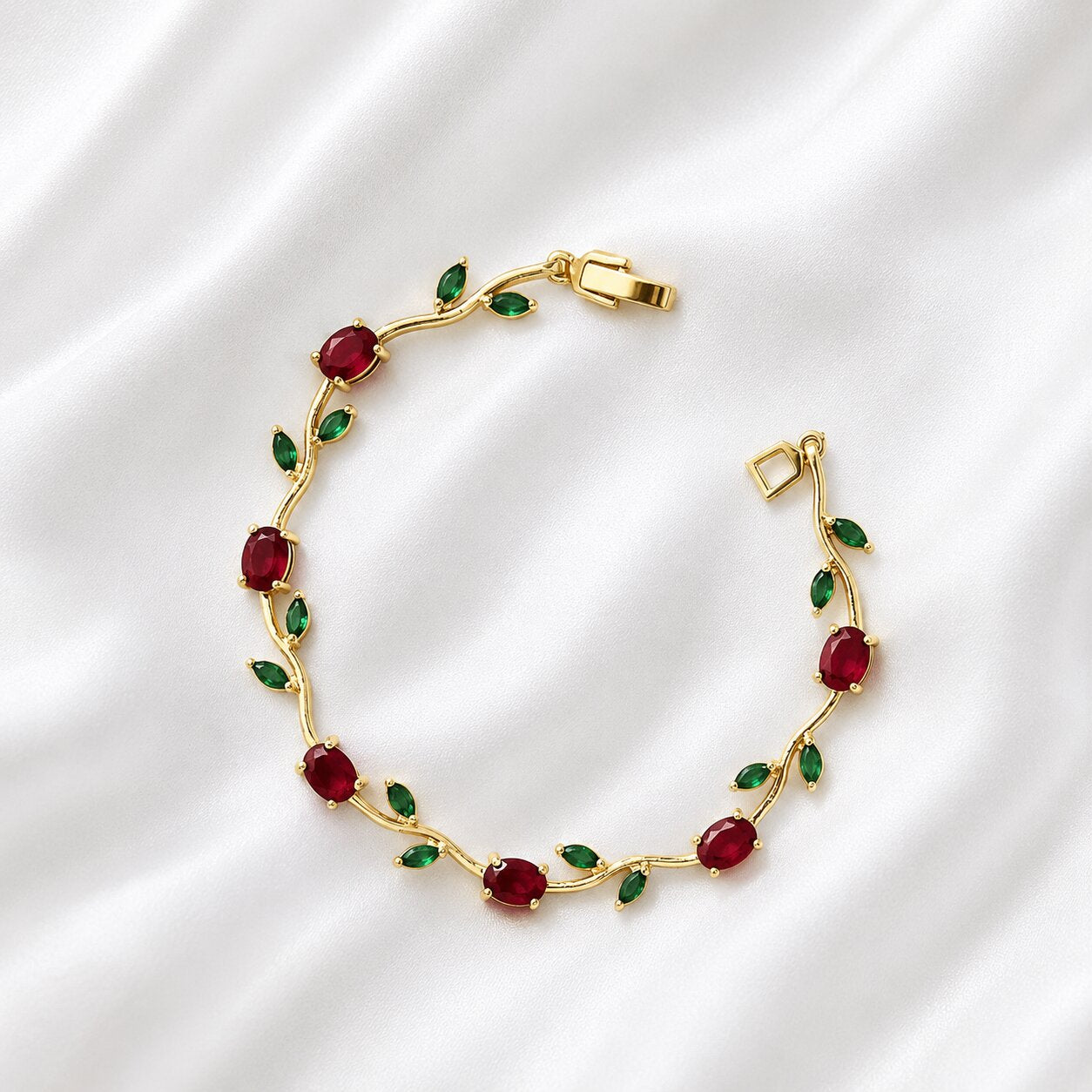 Tulip Vine Bracelet - Ruby