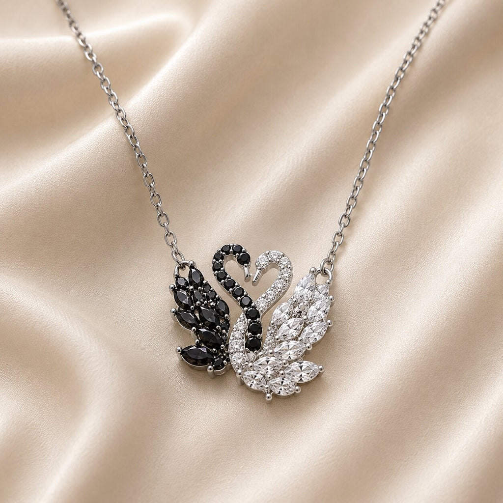 Swan B&W Necklace 2