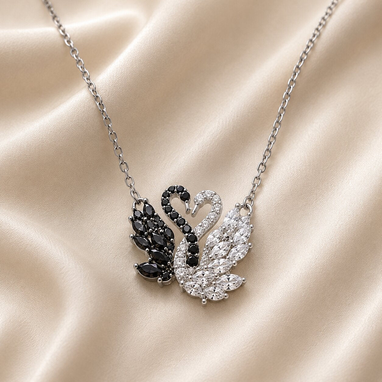 Swan B&W Necklace 2