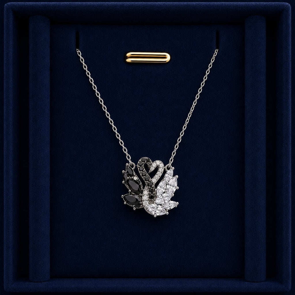 Swan B&W Necklace 3