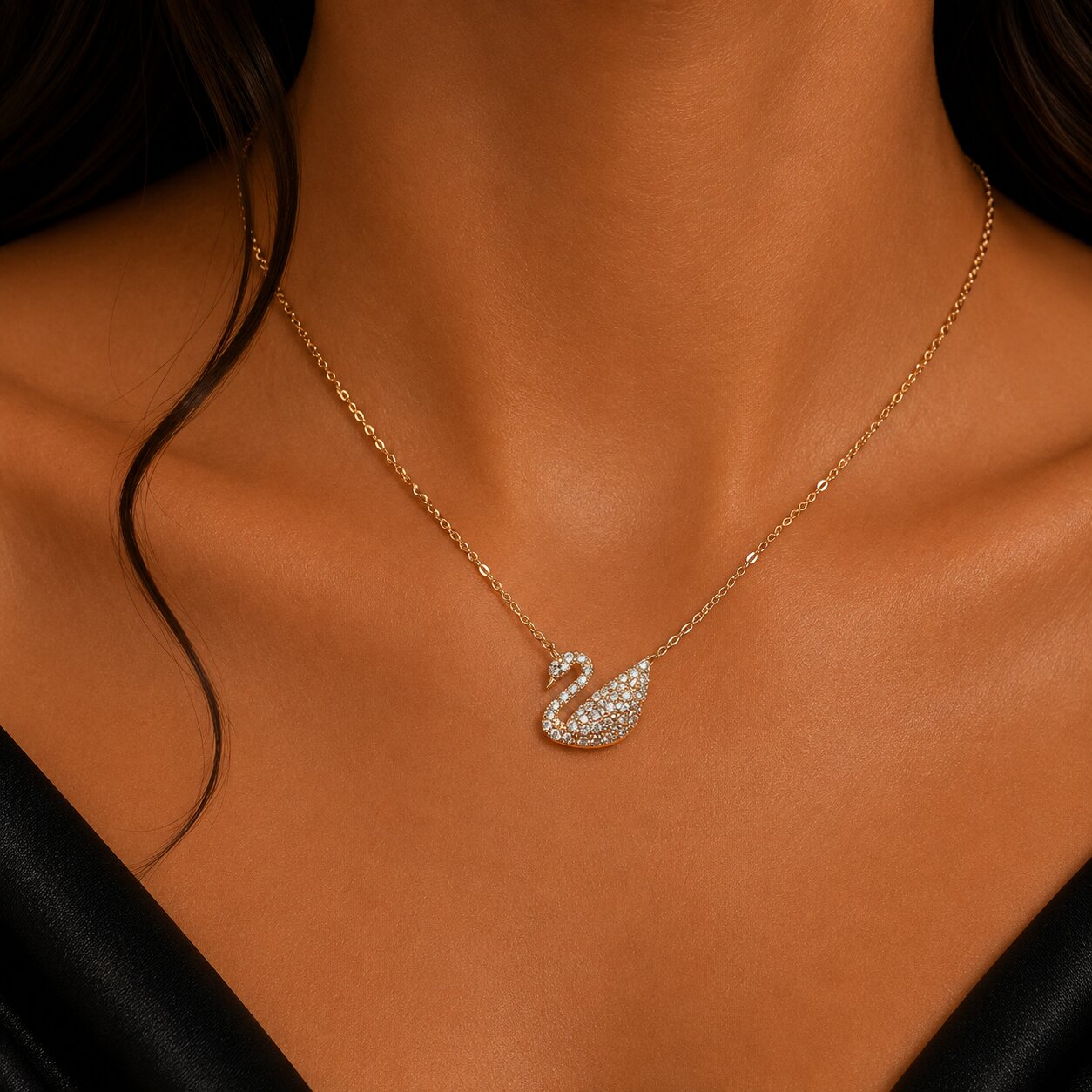 Swan Crystal Necklace 3