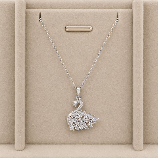 Swan Pendant Necklace - alternate view