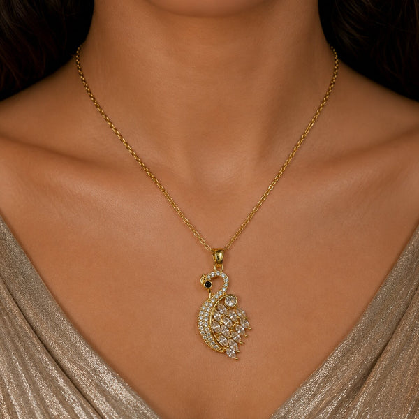 Cygne Gold Necklace - alternate view