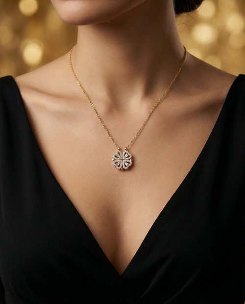 Magnetic Blooming Hearts Necklace