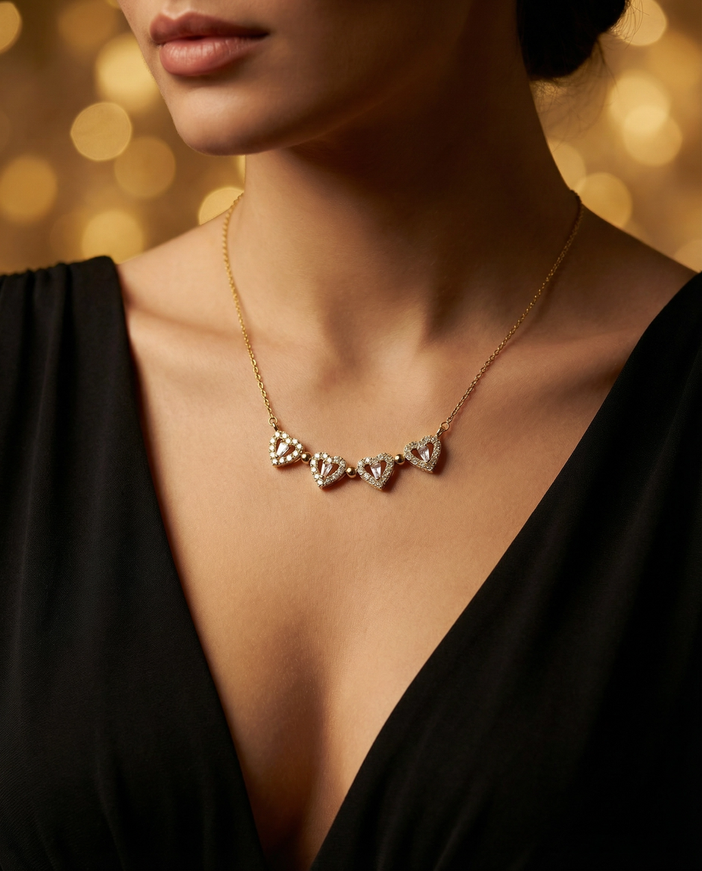 Magnetic Blooming Hearts Necklace