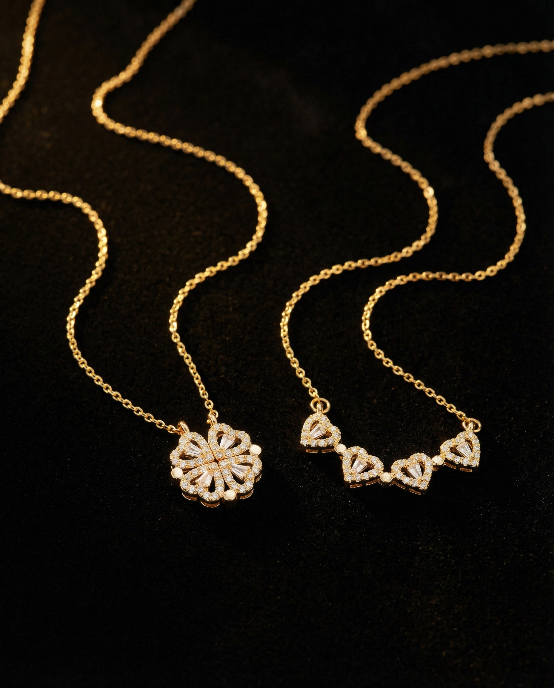 Magnetic Blooming Hearts Necklace