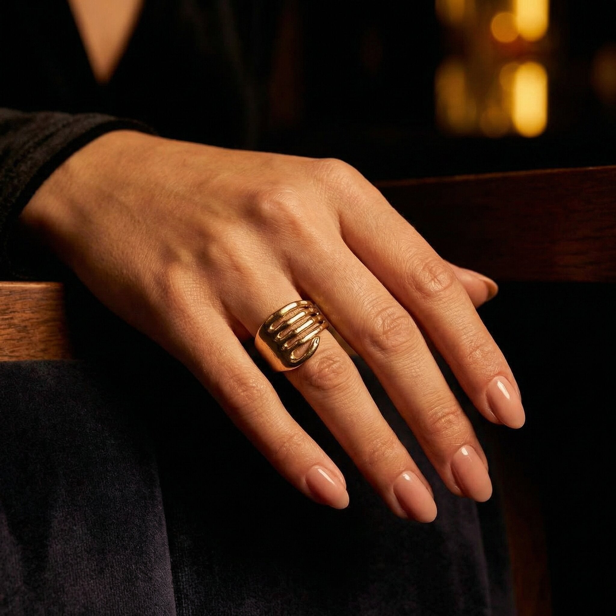 Golden Claw Ring