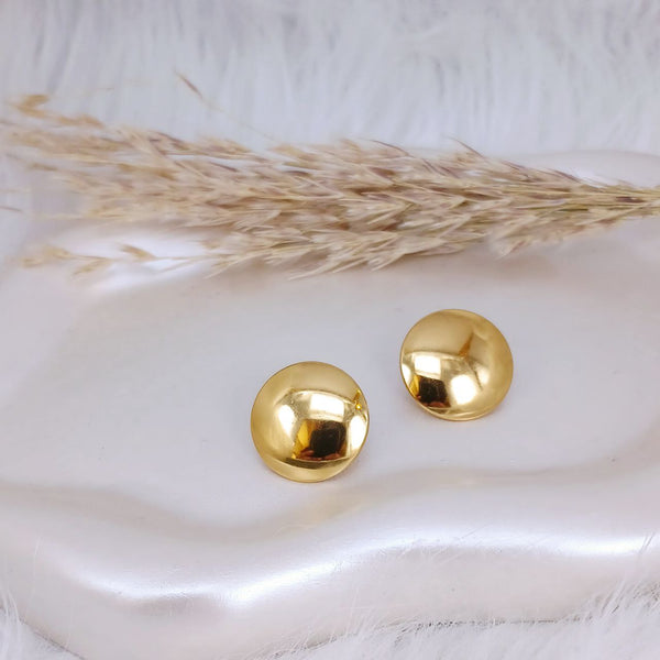 Polished Dome Stud Earrings - alternate view