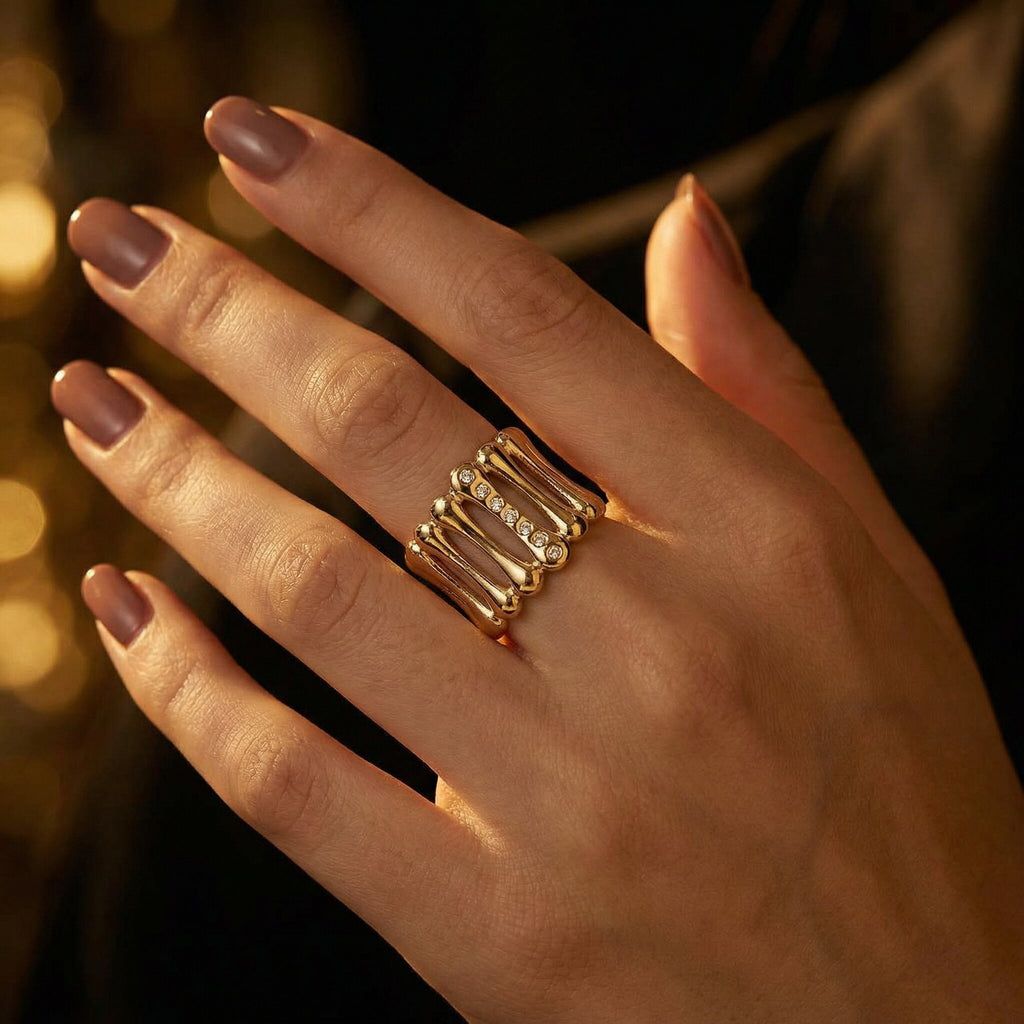 Crystal Pillar Ring