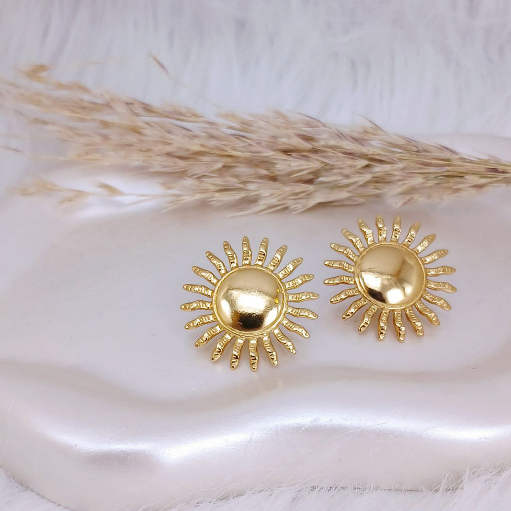 Solar Crown Stud Earrings
