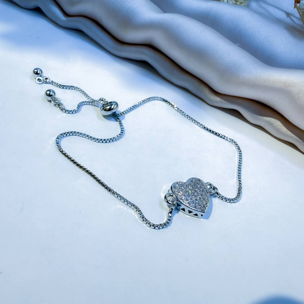 Pure Silver Heart Bracelet