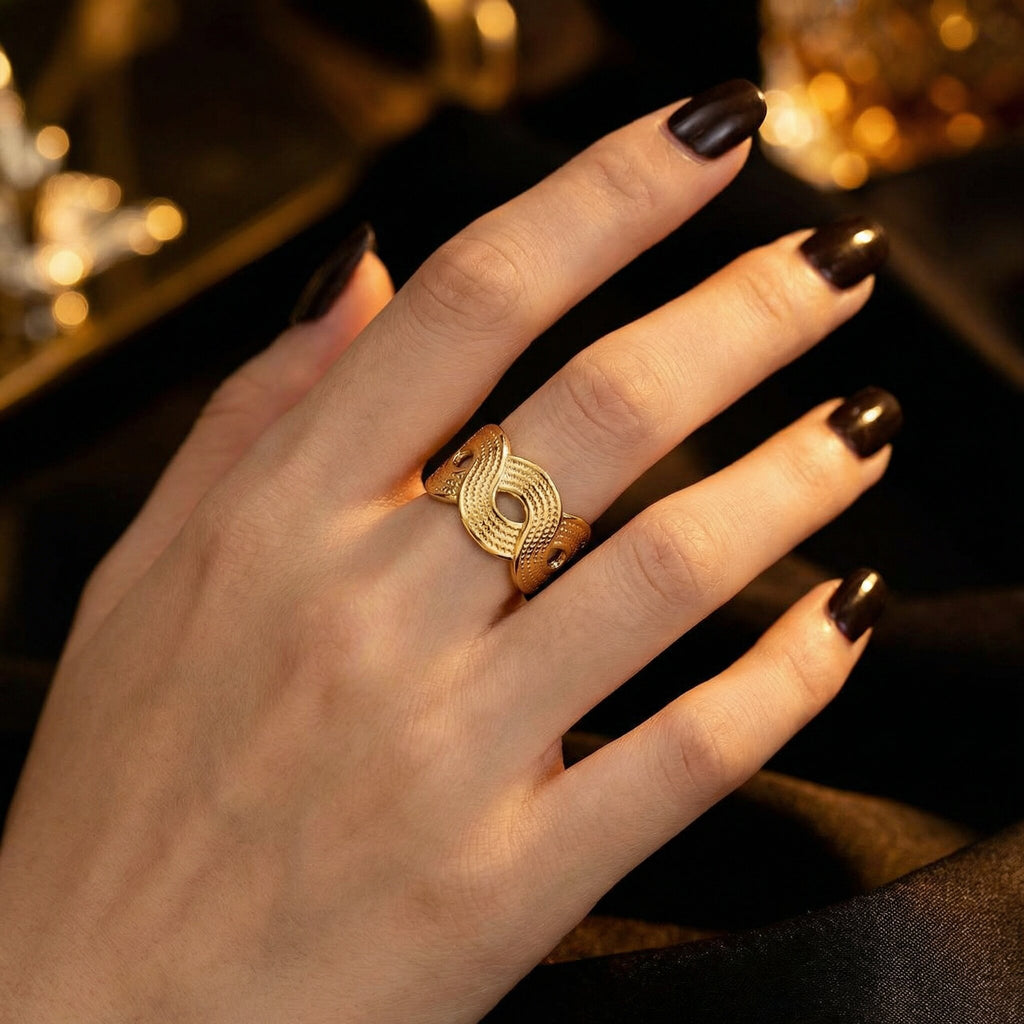 Wave Cut Ring
