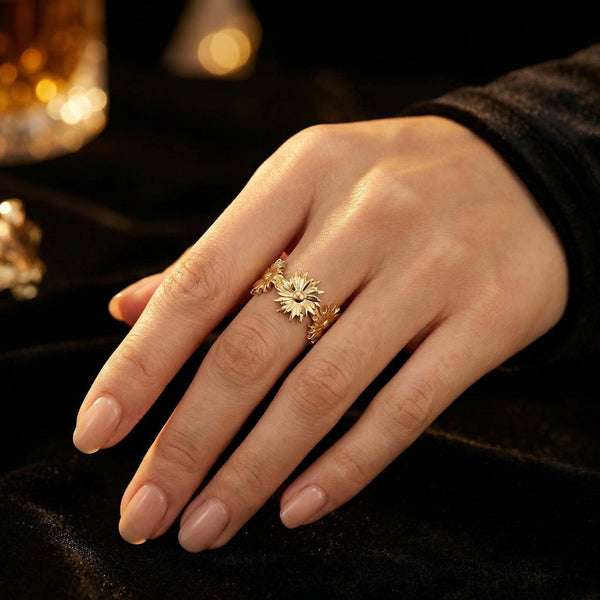 Sunburst Bloom Ring - alternate view
