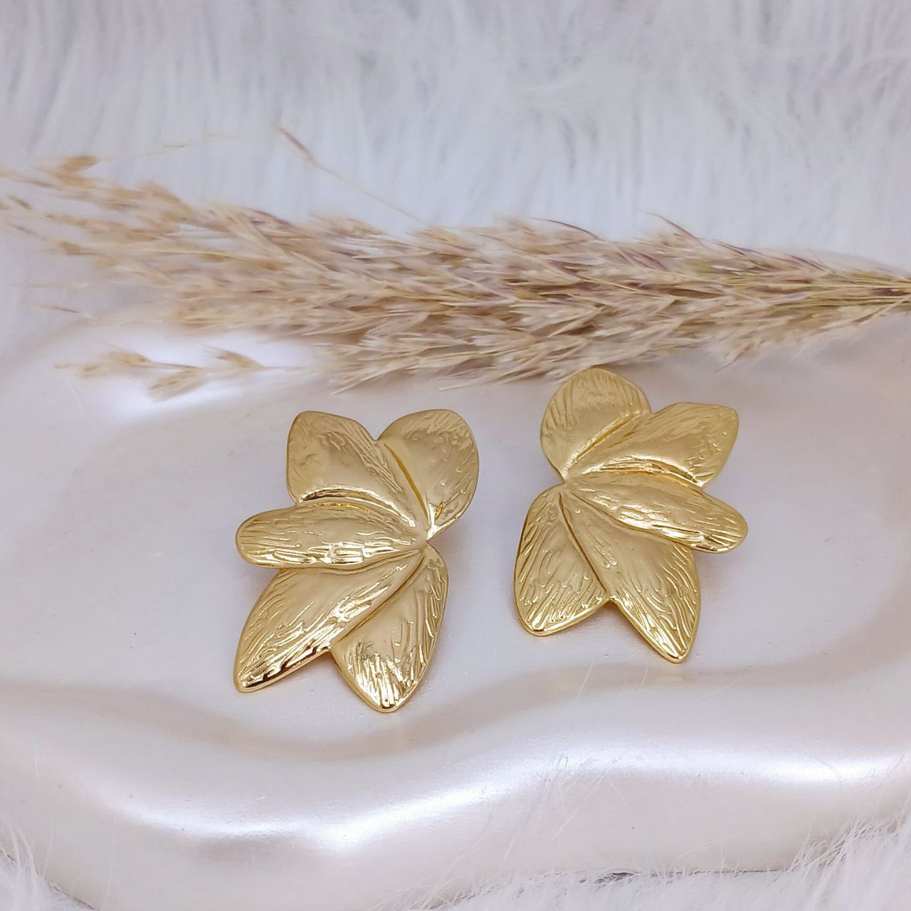 Textured Bloom Stud Earrings