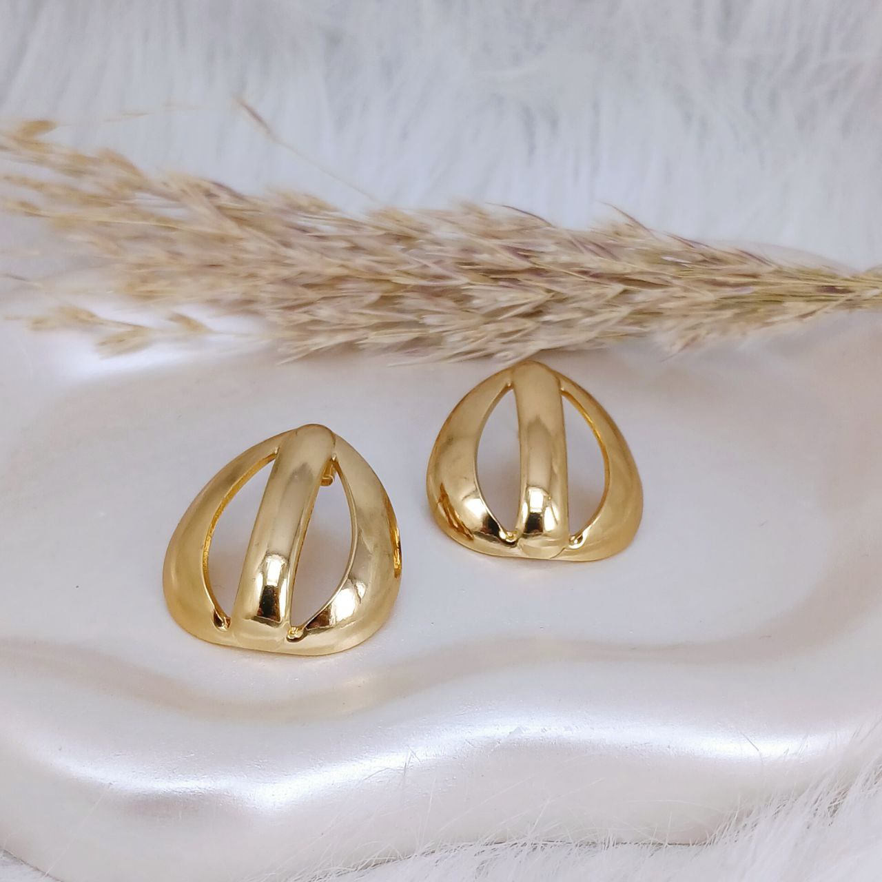 Aurora Dome Stud Earrings