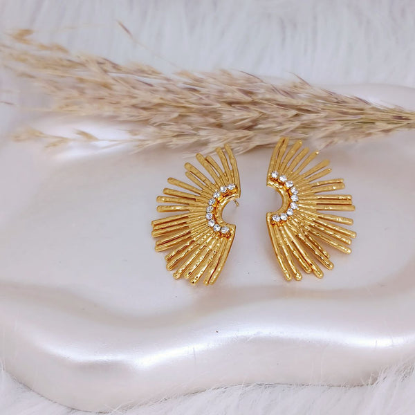 Crystal Sunray Earrings - alternate view