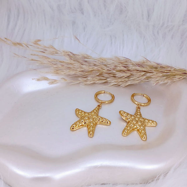Ocean Star Hoop Earrings - alternate view