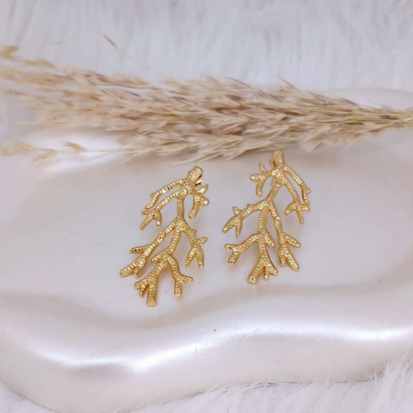Golden Branch Earrings - alternate view