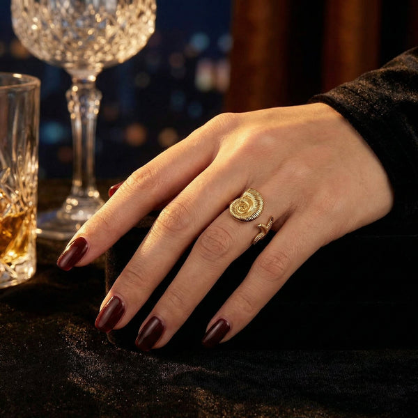 Spiral Charm Ring - alternate view
