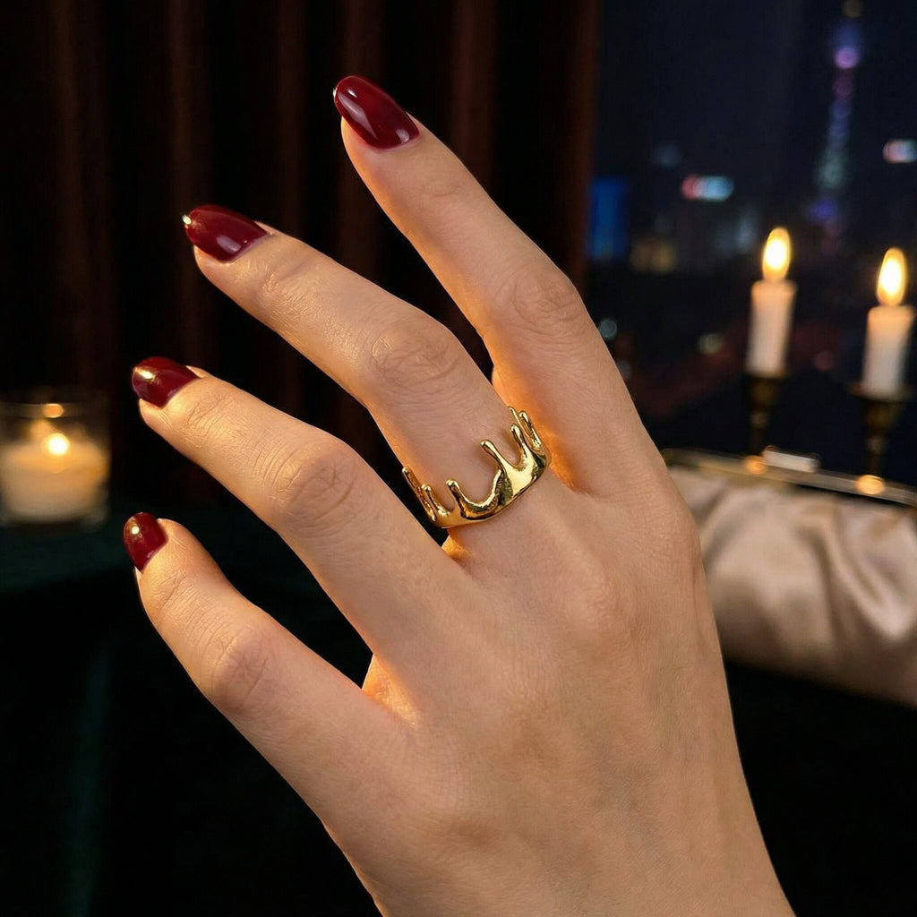 Coral Crown Ring